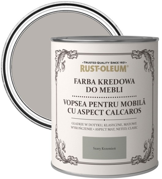 Rust-Oleum Farba kredowa do mebli Rust-Oleum szary krzemień 0 125 l R0070030X5