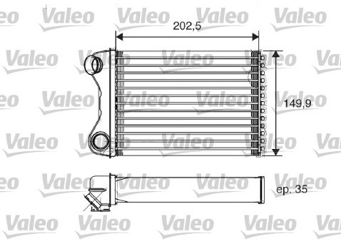 VALEO Wymiennik ciepła, ogrzewanie wnętrza 812211