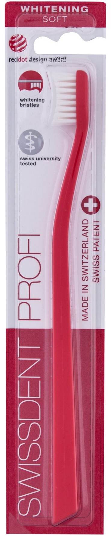 Swissdent Profi Whitening Soft szczoteczka do zębów 1 szt unisex Red