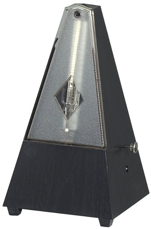 Wittner Metronom Obudowa z tworzywa sztucznego z dzwonkiem Kształt piramidy Czarny 816K