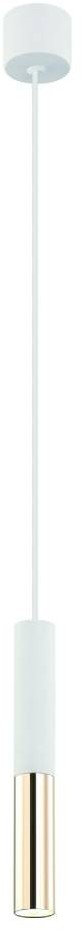 Orlicki Design Lampa wisząca 1 punktowa Slimi S bianco/gold biało złota tuba sopel - Slimi S bianco/gold