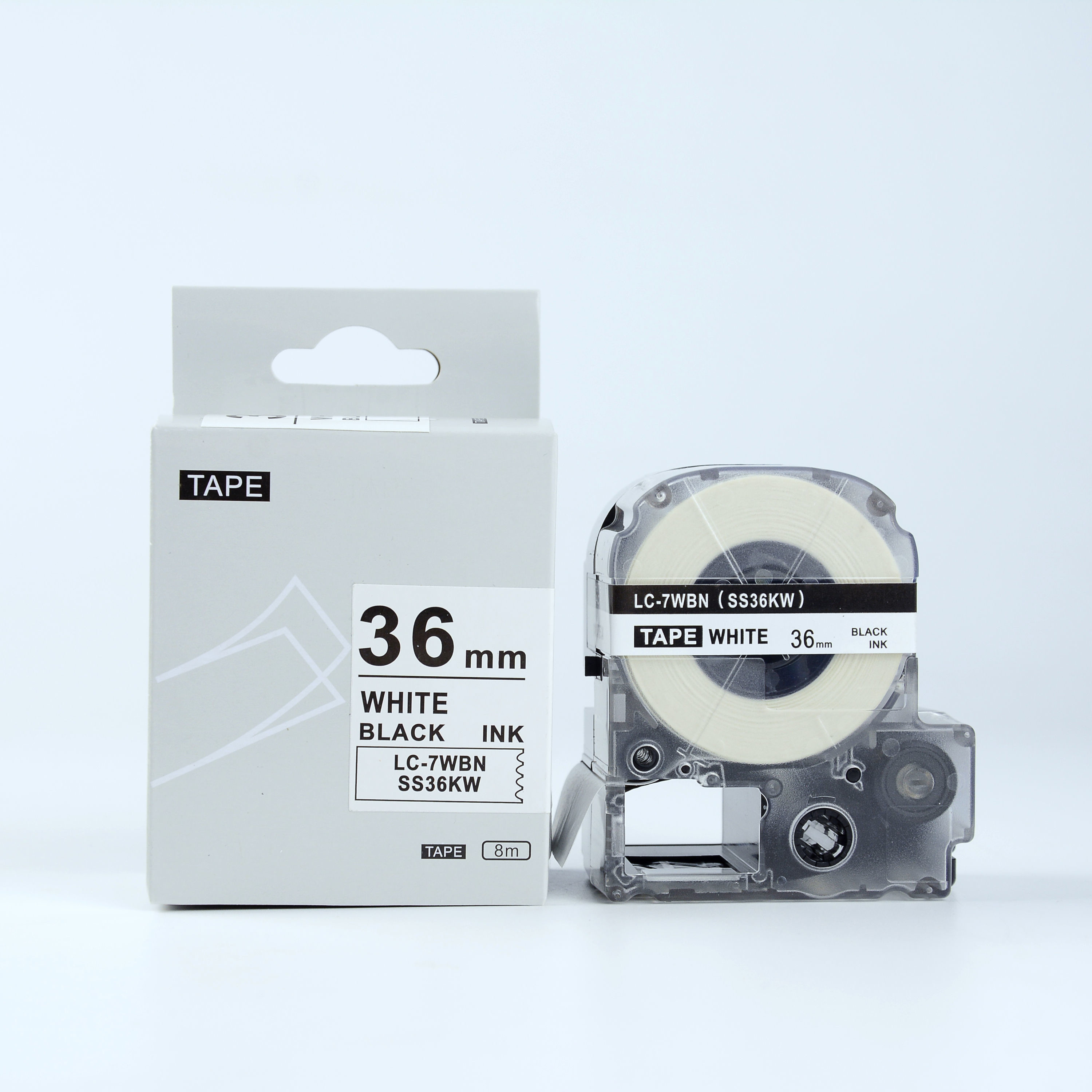 Epson LK-SS36KW, 36mm x 9m, czarny druk / biały podkład, taśma zamiennik