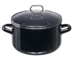 Krüger garnek do pieczeni brylant 16 cm, z pokrywką szklaną, emaliowany 313169000
