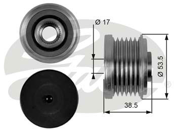 GATES Alternator - sprzęgło jednokierunkowe GATES OAP7055