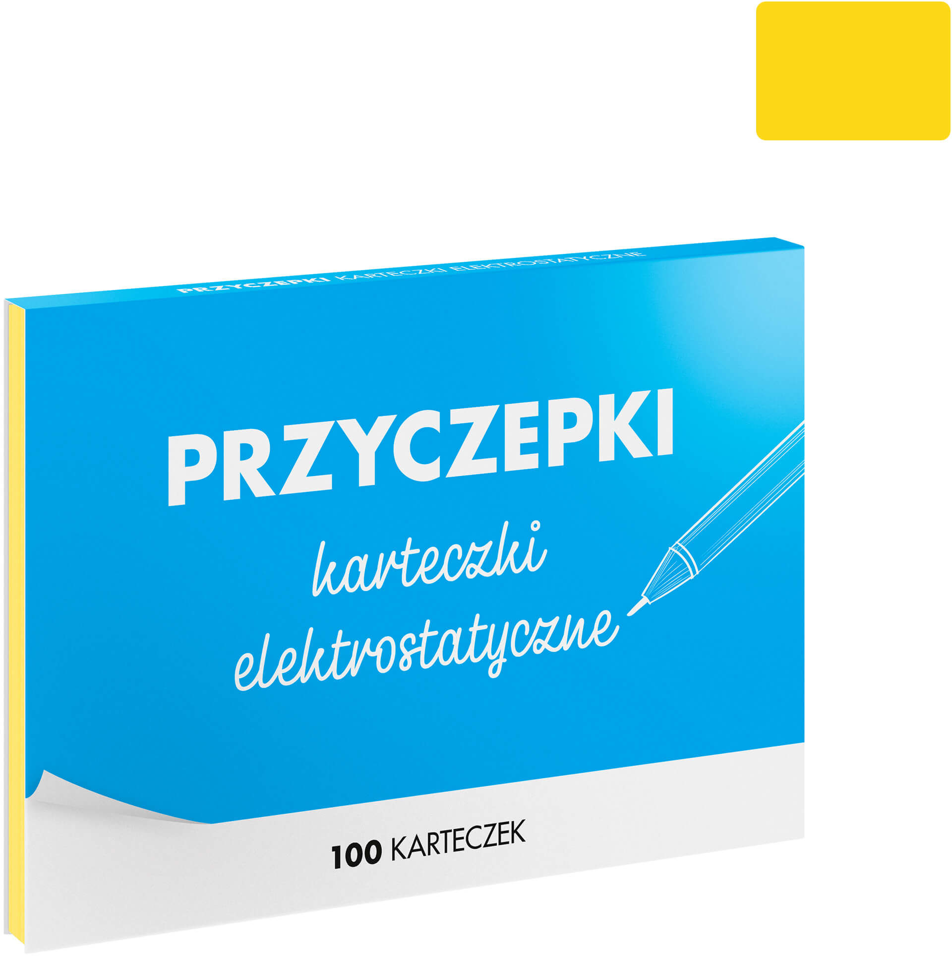 Фото - Стікери й папірці PRZYCZEPKI - żółte karteczki elektrostatyczne - 100 szt.