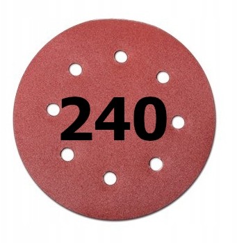 Papier Ścierny Krążek Do Szlifierki 190MM Rzep 240