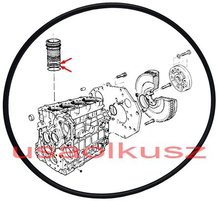 VM Oring uszczelniacz tulei cylindra 2,50mm Chrysler Voyager 2,5 CRD 46320532A 46320532A