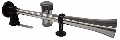 Inconnu Klakson chromowany, 1 trąbka, 47 cm, plus sprężarka powietrza, 24 V. 610284