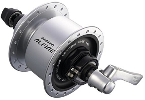 Shimano dynamo w piaście alfine, srebrna, 10 x 6 x 4 cm EDHS501ASG