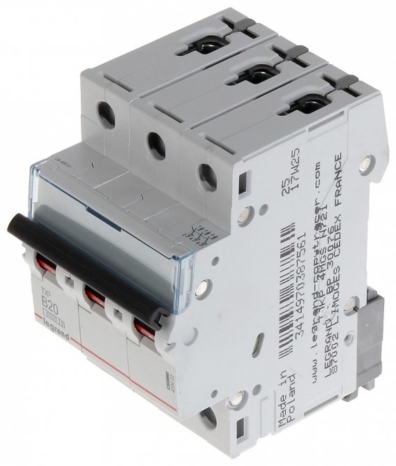 Legrand WYŁĄCZNIK NADPRĄDOWY LE-403403 TRÓJFAZOWY 20 A TYP B LE-403403