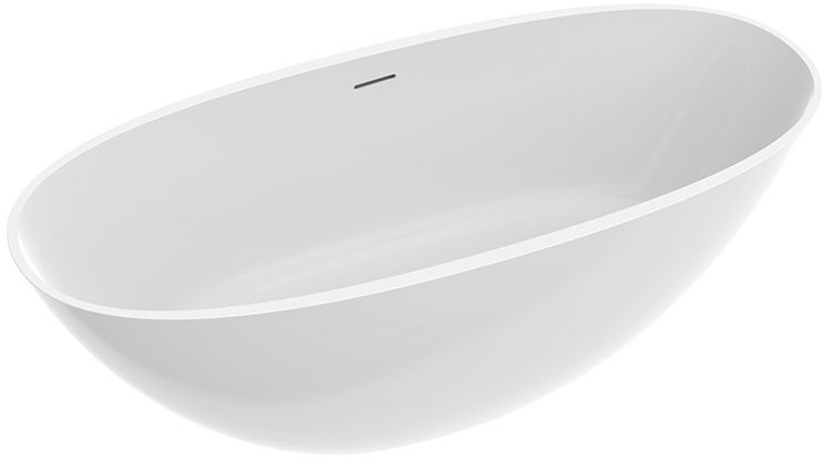Marmorin Wila II Wanna wolnostojąca 168x76 cm z przelewem biały połysk PW620011680006