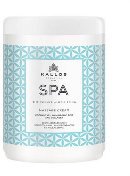 Kallos Spa Massage Cream krem do masażu ciała Coconut Oil Hyaluronic Acid & Collagen 1000ml