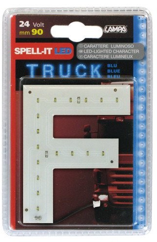 Unbekannt Lampa, Spell-IT LED, 90 MM, 24 V, F, turkusowy 98770