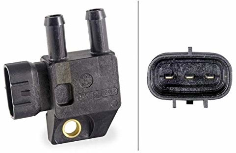 HELLA 6PP 009 409-291 Czujnik, ciśnienie spalin - 3- biegunowy - przykręcany 009409291