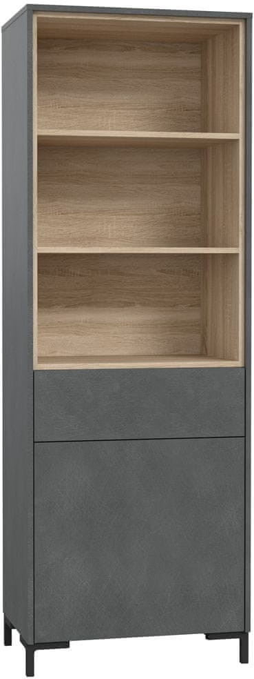 shumee Regał R Beton Dąb Sonoma