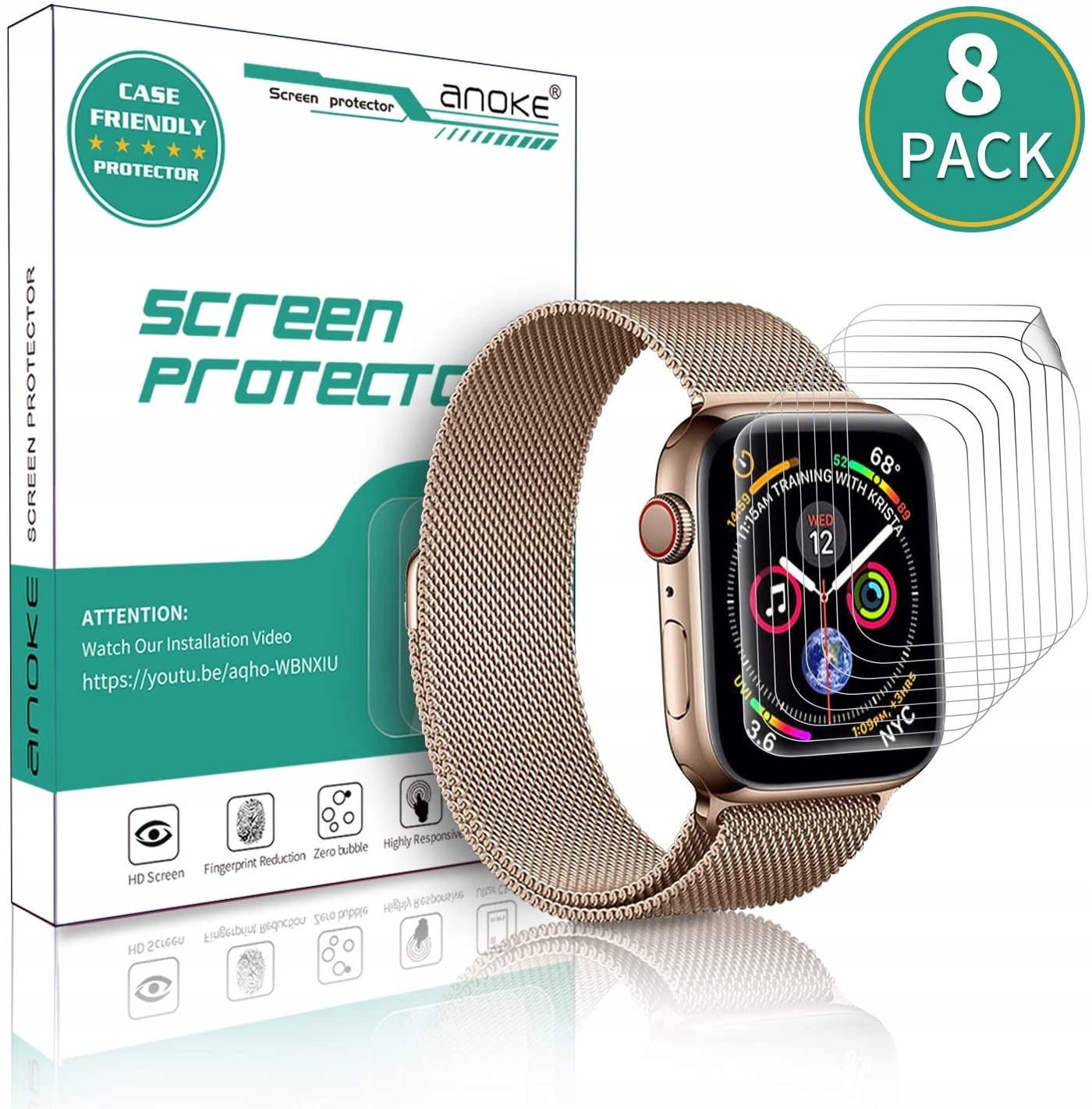 Apple Folia Anoke Watch 38/40mm 8 pak