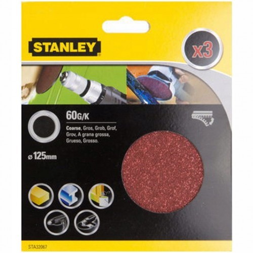 Stanley KRĄŻEK ŚCIERNY 3 SZT 125 MM P60 STA32037 STA32067-XJ