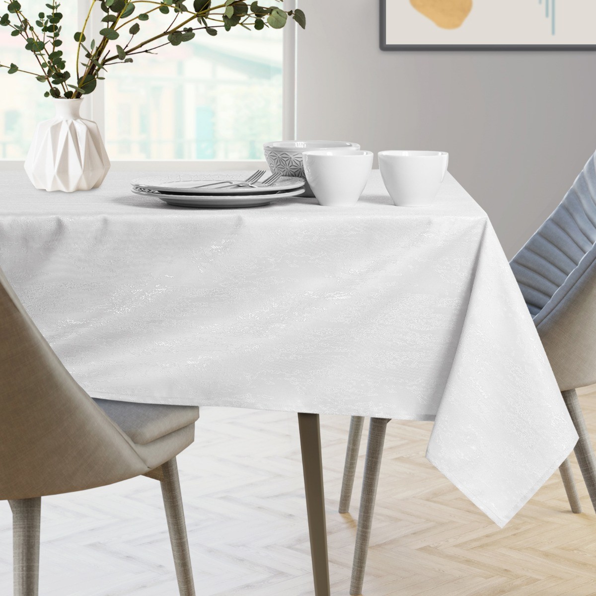 AmeliaHome AmeliaHome - Obrus plamoodporny Biały VESTA 150x220 cm