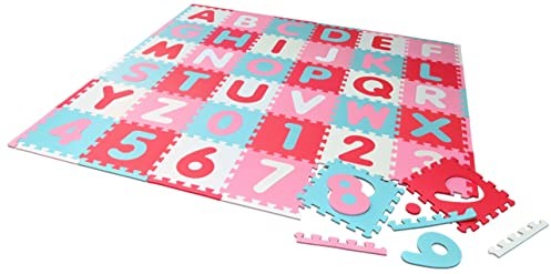 Knorrtoys COM COM 21020 mata puzzle alfabet + liczby różowo-różowe 21020