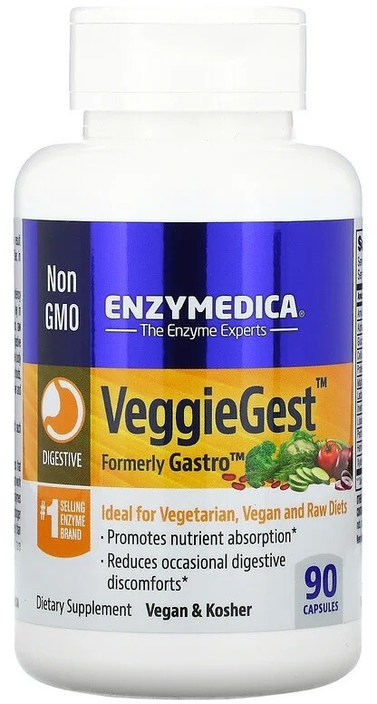Enzymedica ENZYMEDICA VeggieGest 60 Kapsułek
