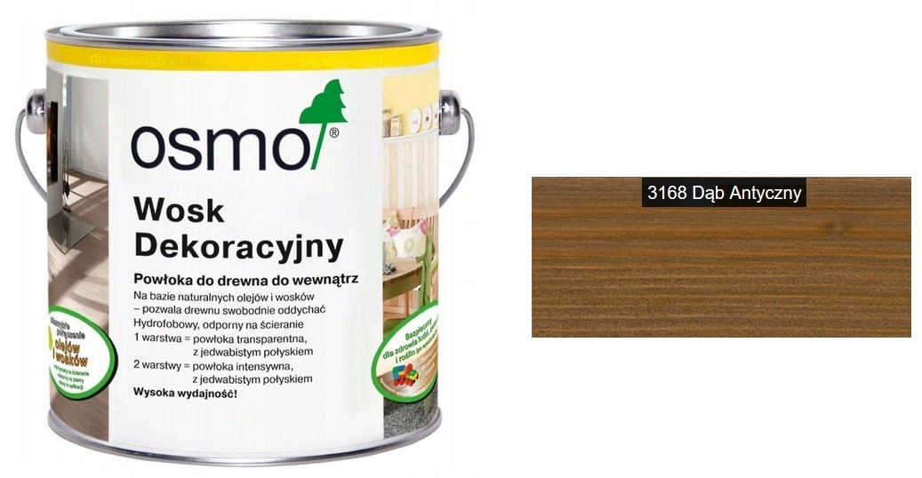 Osmo WOSK DEKORACYJNY, dąb antyczny (3168), 2.5l
