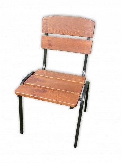 Ogrodowe krzesło drewniane do układania w stos Wee
