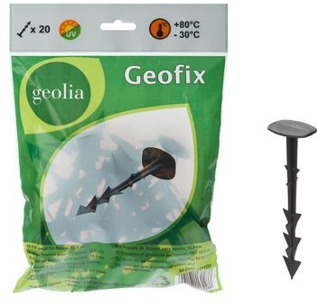 GEOLIA Kołki do agrowłóknin i tkanin ogrodniczych 12,5 cm 20 szt. GEOLIA