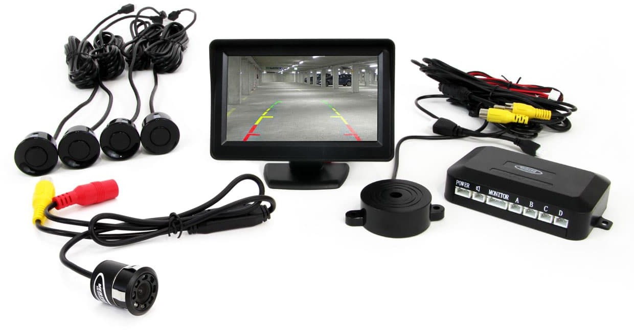 Zdjęcia - Czujnik parkowania Amio Zestaw czujników parkowania tft01 4,3" z kamerą hd-308-led 4 sensory czarn 