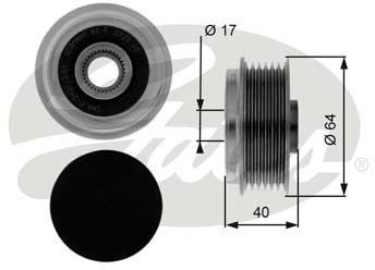 GATES Alternator - sprzęgło jednokierunkowe GATES OAP7037