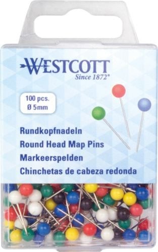 Westcott szpilki do znakowania 5 x 16 mm stalowe srebrne 100 szt twm_973854