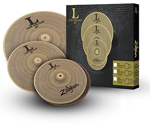Zildjian Zildjian seria L80 Low Volume 3 zestaw pudełek na talerze - 33 cm Hi-Hats, 35 cm Crash, 45 cm Crash/Ride LV348