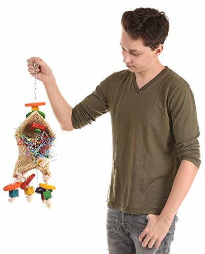 Wagner's Wagner LED's  | magiczna kapelusz o stal nierdzewna łańcucha happybird papuga (R) do zabawy, zabawki dla papugi