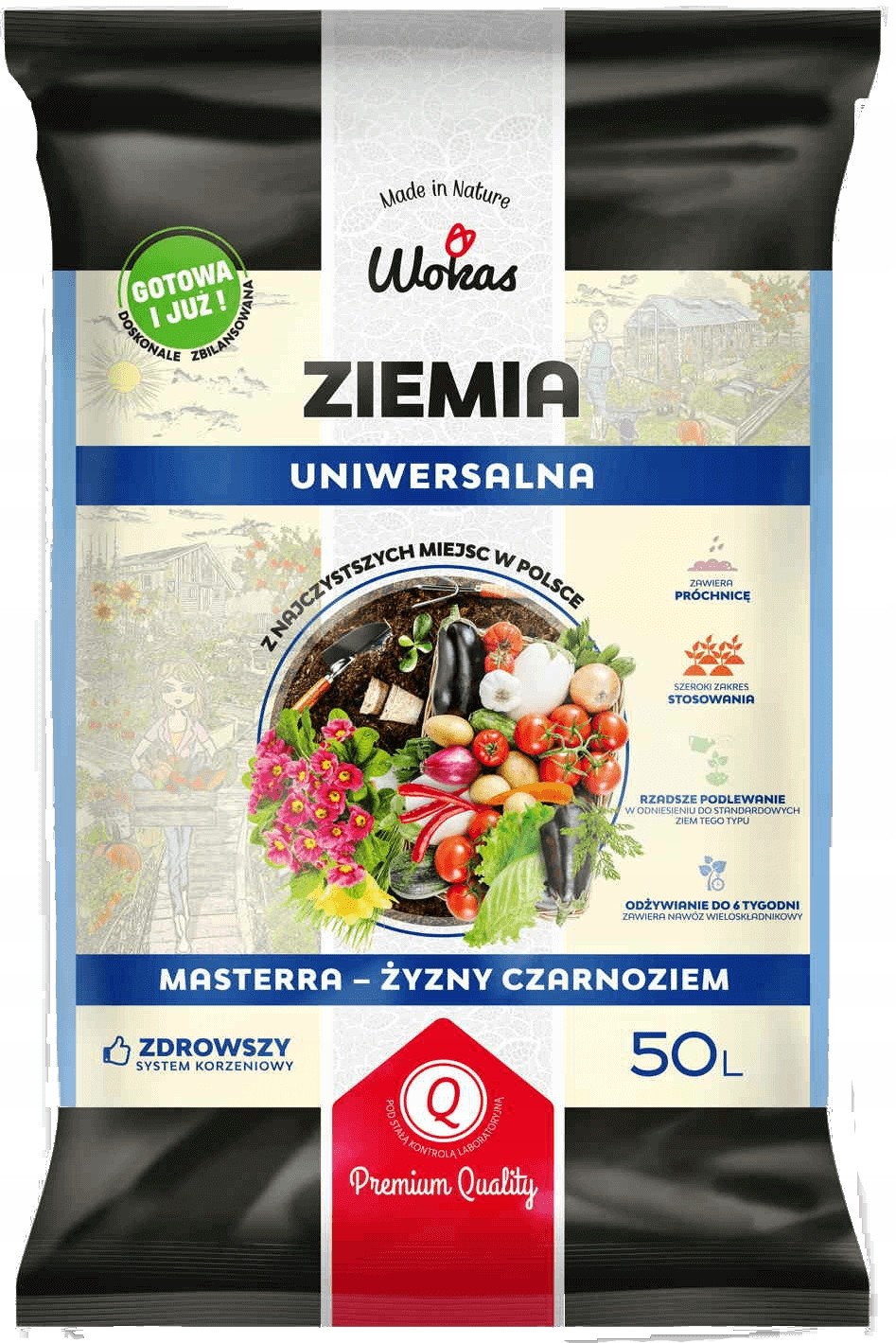 Ziemia Podłoże Warzywna do Warzyw i Ziół 50L