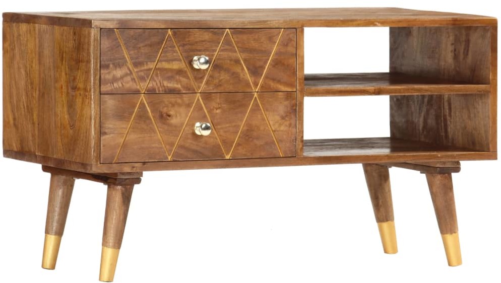 vidaXL Szafka pod TV, 85 x 35 x 47 cm, lite drewno mango