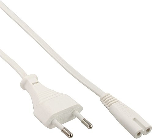 InLine zasilacz sieciowy, wtyk sieciowy do wtyczki Euro 8 °C7, biały, 3,0 m 16653W