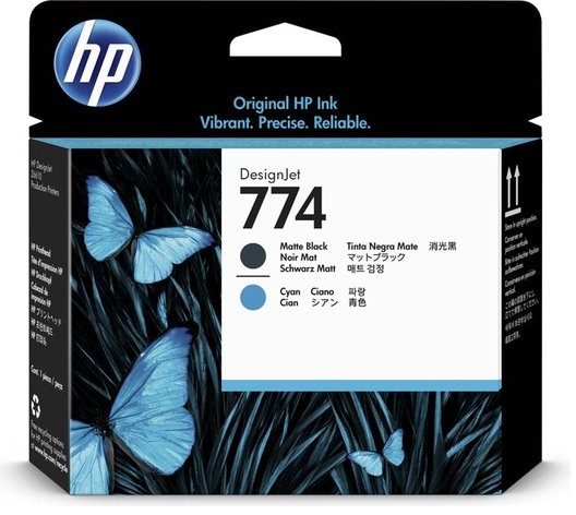 HP Wyprzedaż Oryginał Głowica drukująca HP 774 do HP DesignJet Z6610 Z6810 | matte black + cyan P2W01A_wyp