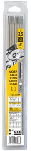 GYS rutile elektrody, Type gy38, średnica 2,5 MM, zawartość 11 sztuk, 084339 084339