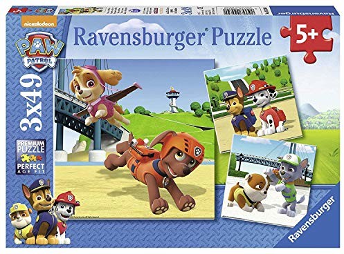 Ravensburger Raveurger Puzzle dziecięce 09239 - Team na 4 słupkach - 3 x 49 części