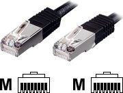 Equip Patchcable crossover C5e SF/UTP 1m black - 705910