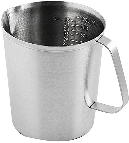 Weis Wymiar kubek firmy , różne rozmiary 500 ML do 1,5 L, pomiaru kubki Stal nierdzewna, 1 l 18592