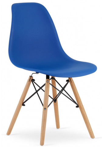 Zestaw niebieskich minimalistycznych krzeseł 4szt Naxin 4S
