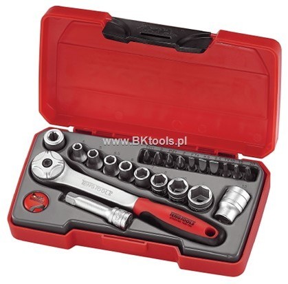 TENG TOOLS TENGTOOLS ZESTAW KLUCZY NASADOWYCH CHWYT 1/4