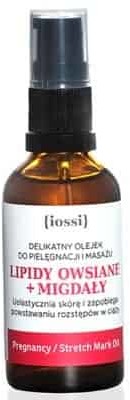 IOSSI Olej migdałowy i lipidy owsiane. Delikatny olejek do masażu w ciąży 50ml IOSSI