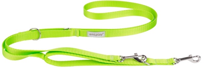 Ami Play 7 in 1 Samba smycz regulowana zielona [rozmiar L] 100-200 x 2,5cm PAMP069