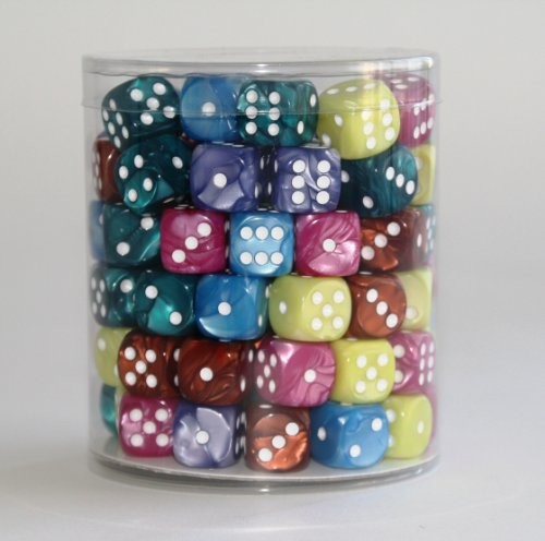 Weible Spiele weible Spiele 05152  1  akrylowy-kostka, Pearl w puszce, 16 MM, 100 sztuk