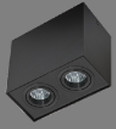 Azzardo Lampa sufitowa ELOY 2 BK/BK GM4204 BK/BK