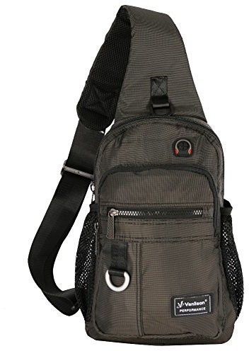 Vanlison vanlison torba na ramię plecak plecak Sling Sling Bag torba na ramię Daypack crossbag z barem regulacji Pasek na ramię mężczyzna kobiet bk1079