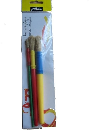 Pébéo pébéo eveil artistique 828020 zestaw pędzli, okrągły, mały/średni/duża, 3 sztuka 828020