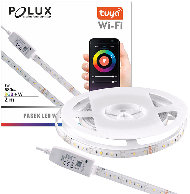 Sanico Wi-Fi SMART TAŚMA LED 2m WW~CW + RGB, 8W, 680lm TUYAsmart POLUX