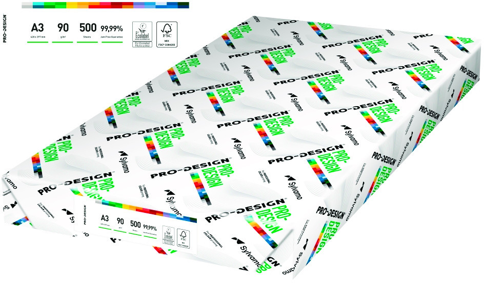 PRO-DESIGN Papier PRO-DESIGN A3 90g do drukarki i ksero - ryza 500 ark. PAP.143
